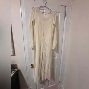 Mango Sheer Long Sleeve Dress